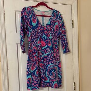 Lilly Pulitzer Blue and Pink Swirl Mini Dress
